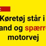 Køretøj står i brand og spærrer motorvej