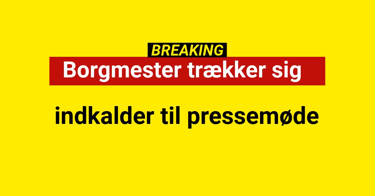 BREAKING: Borgmester trækker sig