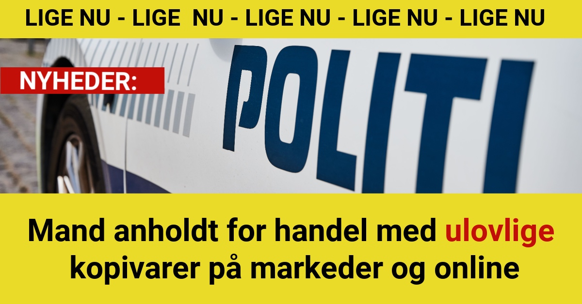 Mand anholdt for handel med ulovlige kopivarer på markeder og online