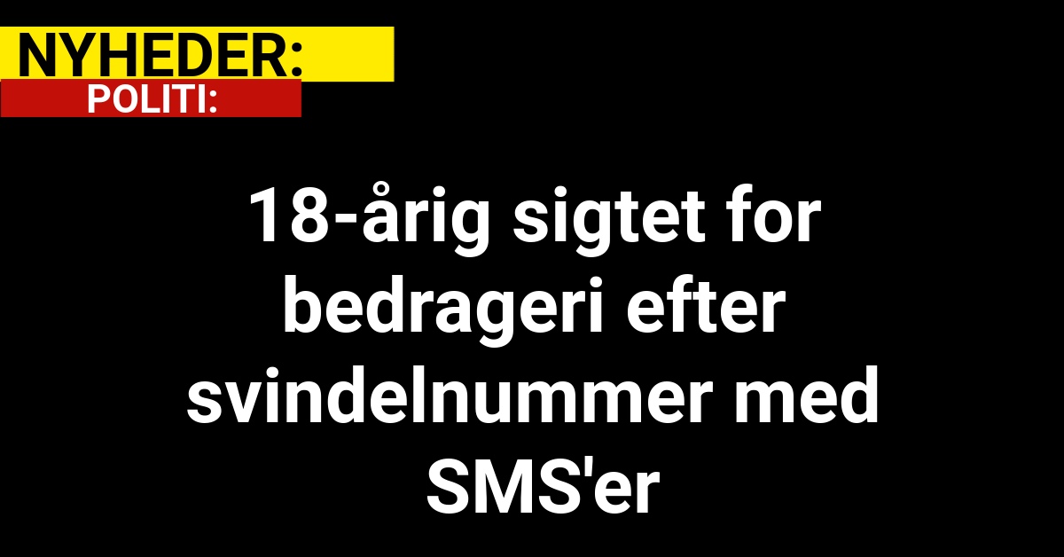 18-årig sigtet for bedrageri efter svindelnummer med SMS'er