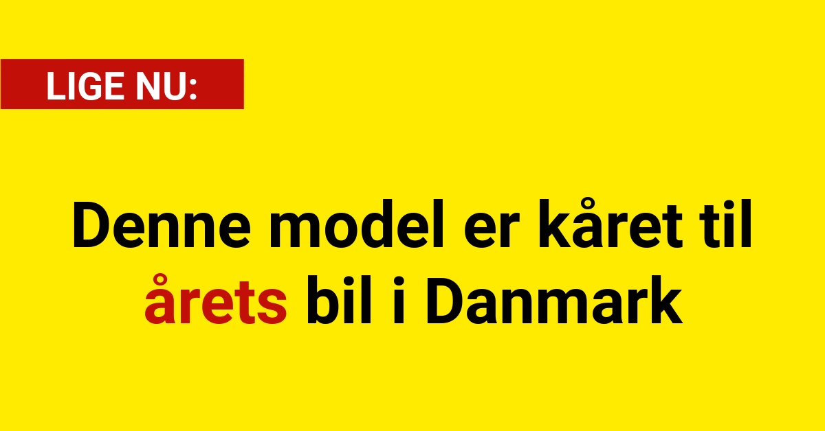 Denne model er kåret til årets bil i Danmark