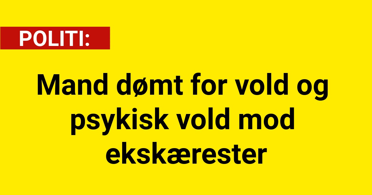 Mand dømt for vold og psykisk vold mod ekskærester