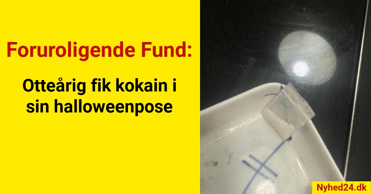 Foruroligende Fund: Otteårig fik kokain i sin halloweenpose