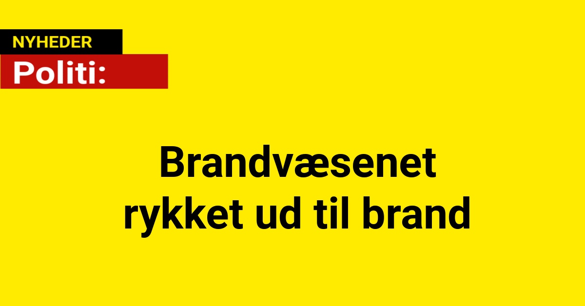 Brandvæsenet rykket ud til brand