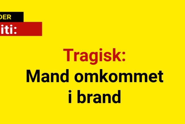 Tragisk: Mand omkommet i brand