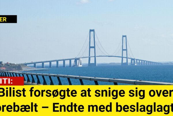 Bilist forsøgte at snige sig over Storebælt – Endte med beslaglagt bil