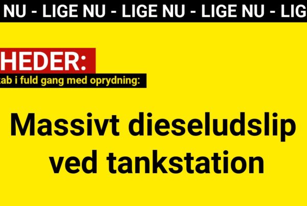 Massivt dieseludslip ved tankstation: Beredskab i fuld gang med oprydning