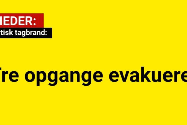 Dramatisk tagbrand: Tre opgange evakueret