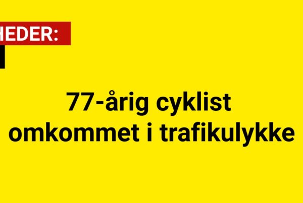 77-årig cyklist omkommet i trafikulykke