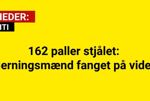 162 paller stjålet: Gerningsmænd fanget på video