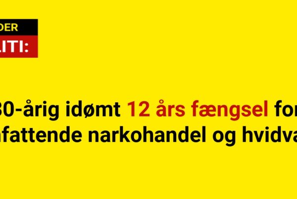 30-årig idømt 12 års fængsel for omfattende narkohandel og hvidvask