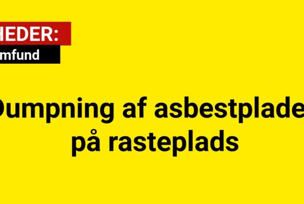 Dumpning af asbestplader på rasteplads 