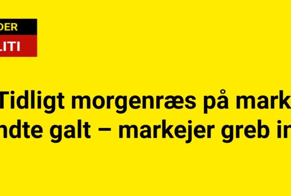 Tidligt morgenræs på mark endte galt – markejer greb ind