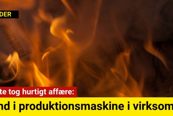 Brand i produktionsmaskine i virksomhed: Ansatte tog hurtigt affære