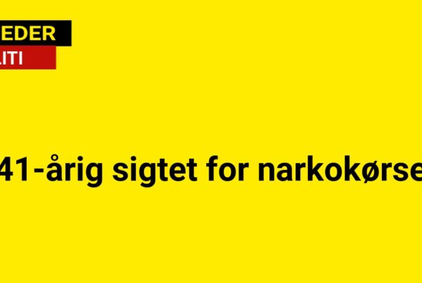 41-årig sigtet for narkokørsel