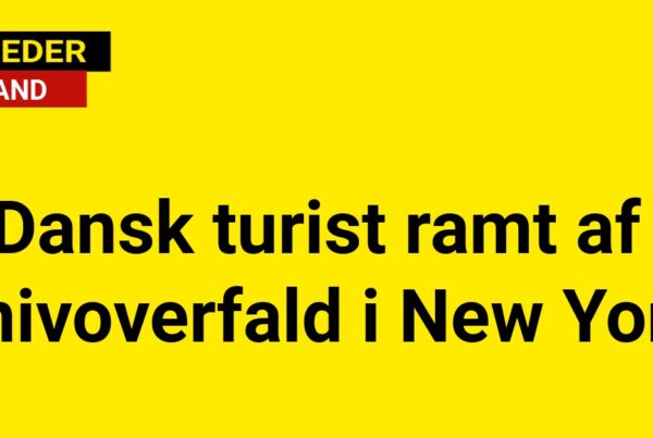 Dansk turist ramt af knivoverfald i New York