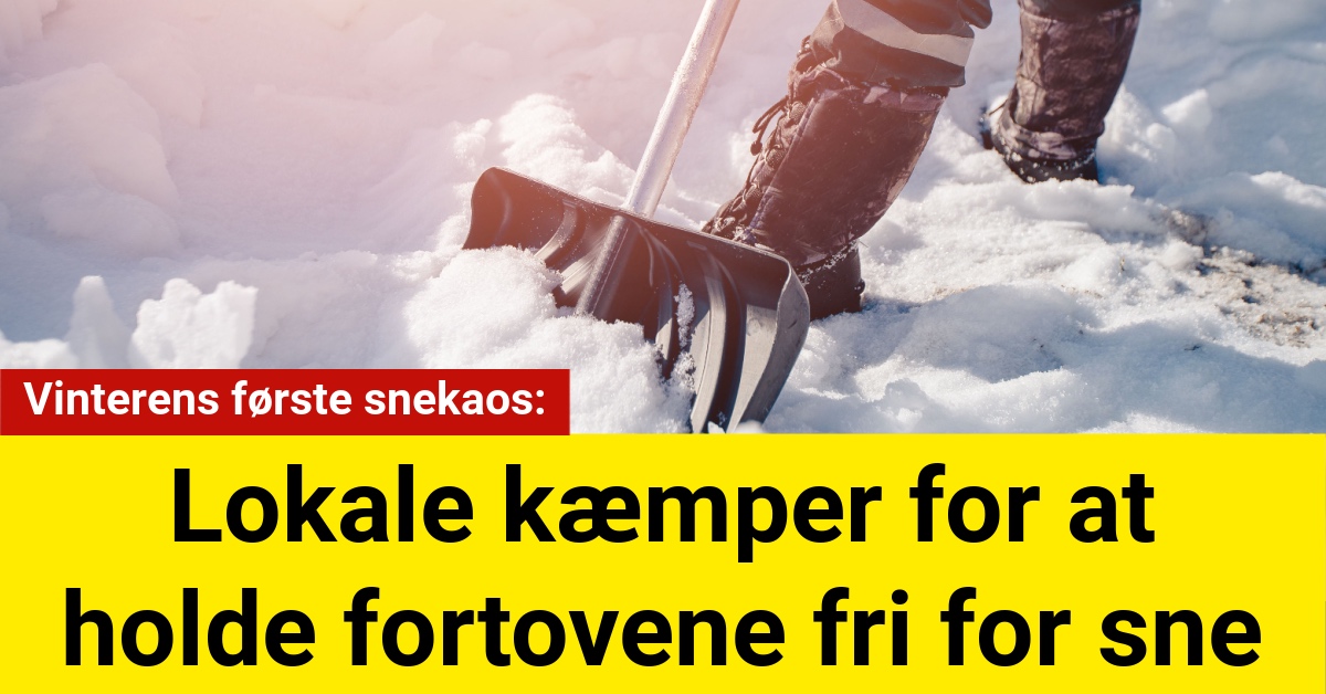 Vinterens første snekaos: Lokale kæmper for at holde fortovene fri for sne