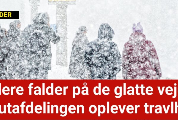 Flere falder på glatte veje: Akutafdelingen oplever travlhed