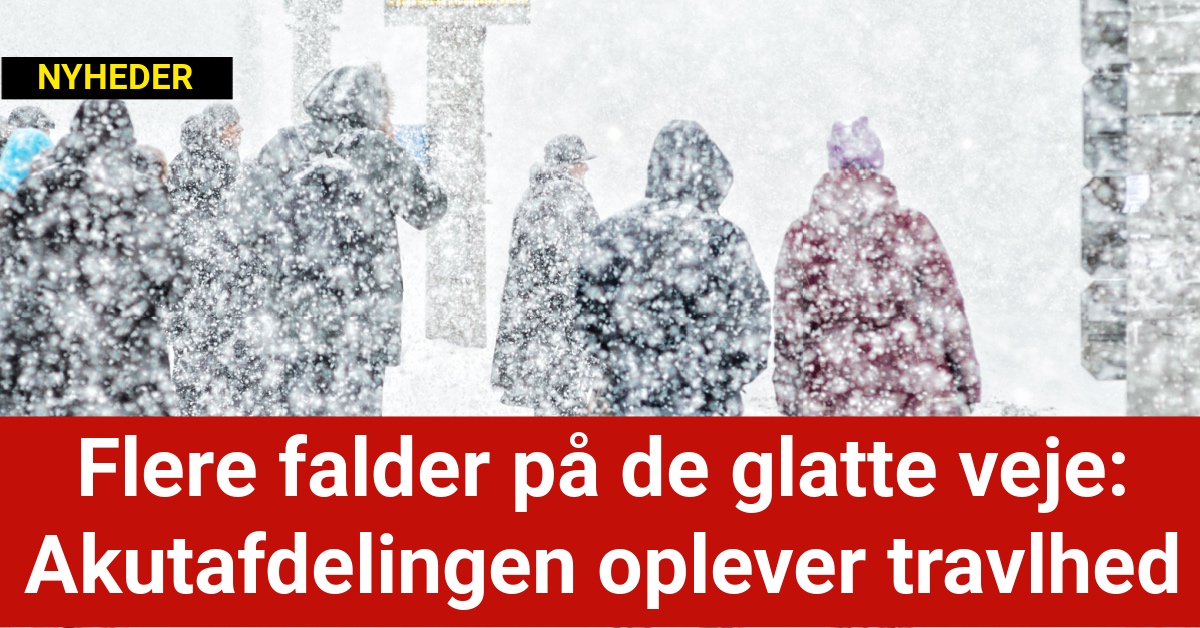 Flere falder på glatte veje: Akutafdelingen oplever travlhed