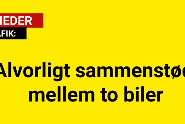 Alvorligt sammenstød mellem to biler