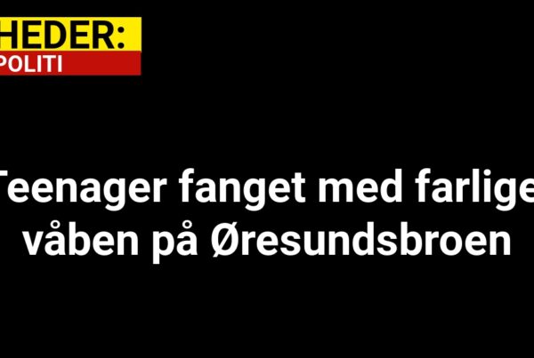 Teenager fanget med farlige våben på Øresundsbroen