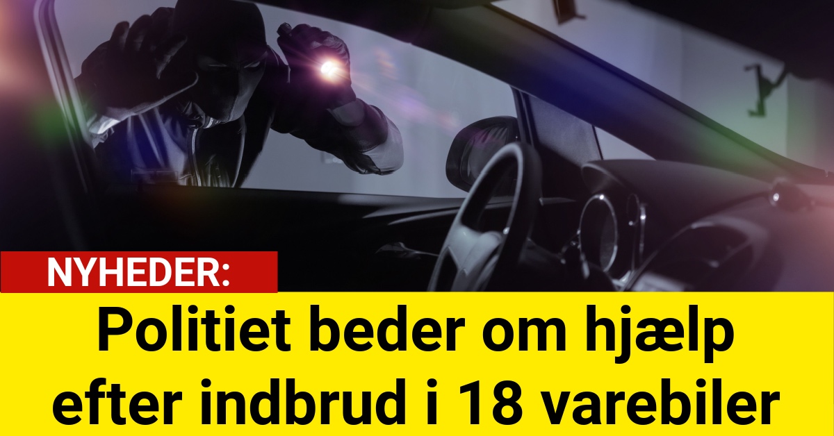 Politiet beder om hjælp efter indbrud i 18 varebiler