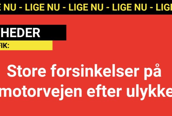 Store forsinkelser på motorvejen efter ulykke