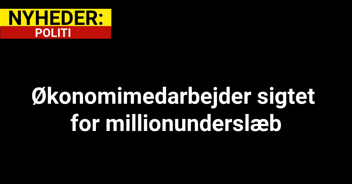 Økonomimedarbejder sigtet for millionunderslæb