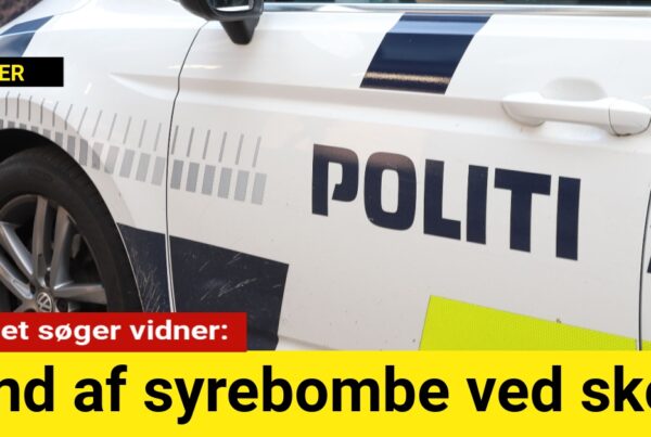 Politiet efterlyser vidner efter fund af syrebombe skole