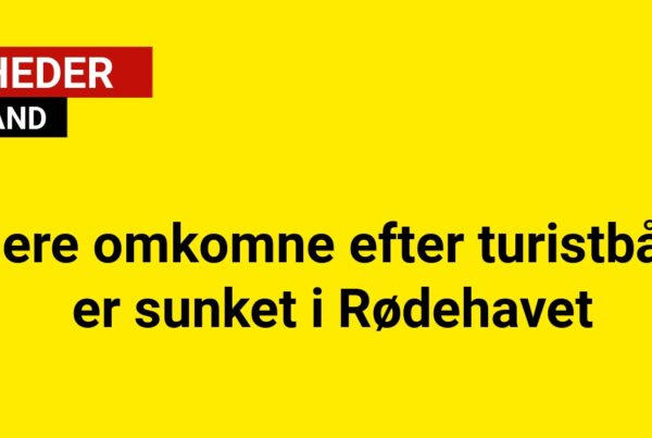 Flere omkomne efter turistbåd er sunket i Rødehavet