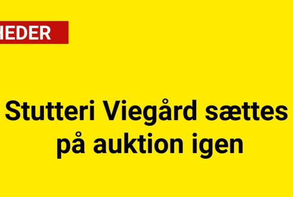 Stutteri Viegård sættes på auktion igen