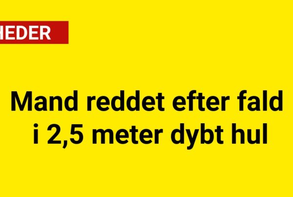 Mand reddet efter fald i 2,5 meter dybt hul