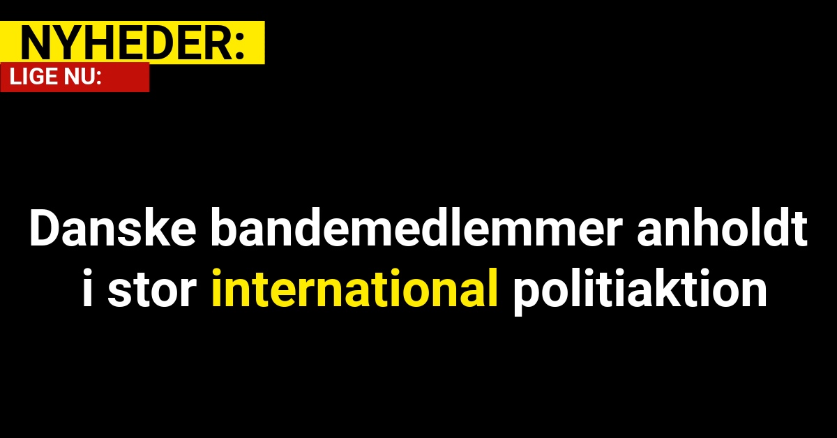 Danske bandemedlemmer anholdt i stor international politiaktion