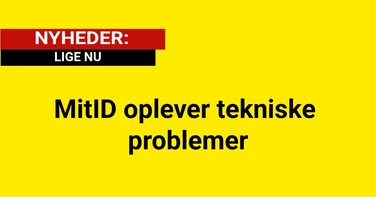 LIGE NU: MitID oplever tekniske problemer