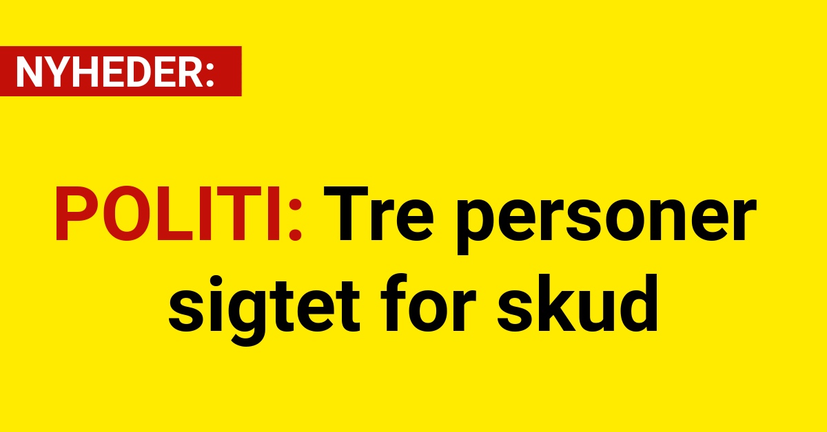 POLITI: Tre personer sigtet for skud