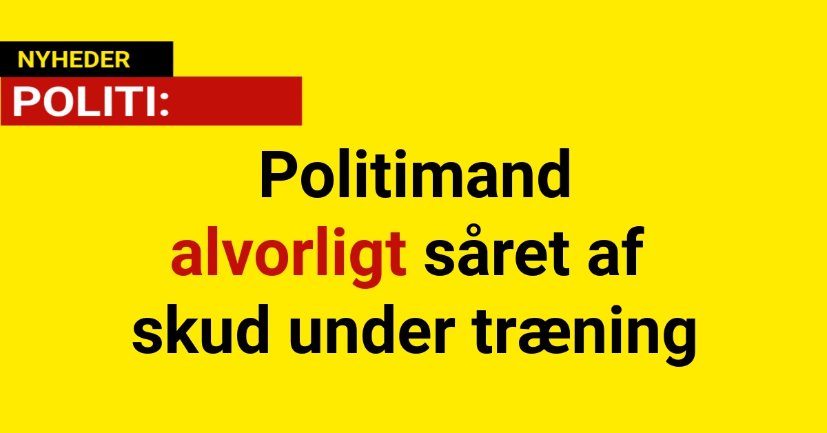 Politimand alvorligt såret af skud under træning