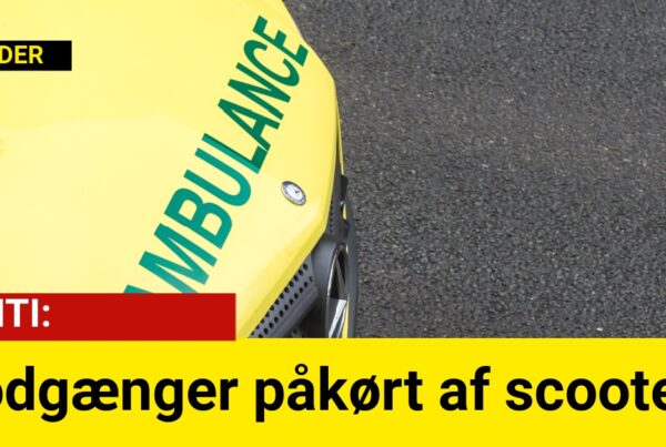 Fodgænger påkørt af scooter