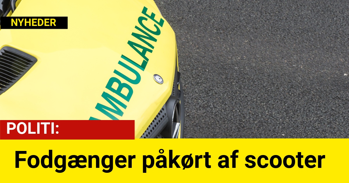 Fodgænger påkørt af scooter