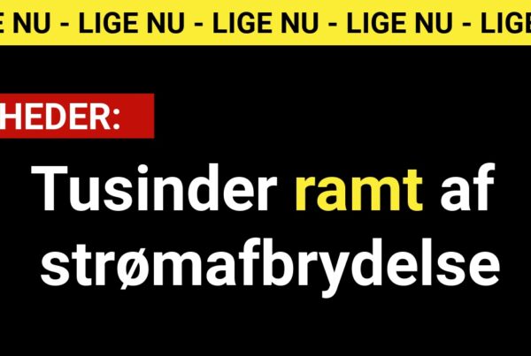 Tusinder ramt af strømafbrydelse