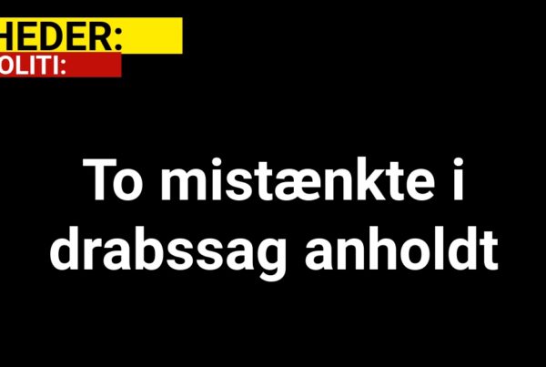 To mistænkte i drabssag anholdt