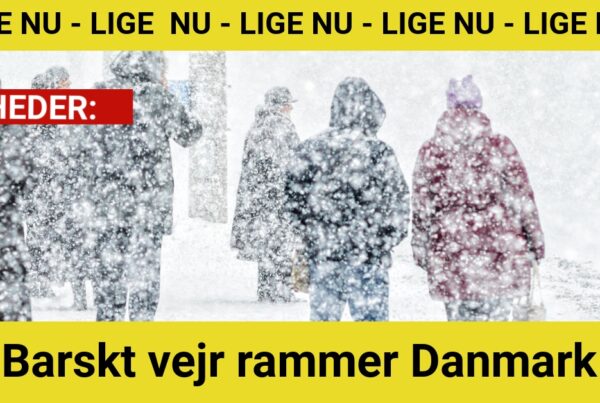 Barskt vejr rammer Danmark