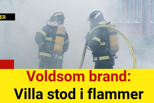 Voldsom brand: Villa stod i flammer