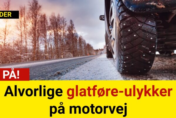 Alvorlige glatføre-ulykker på motorvej - PAS PÅ!