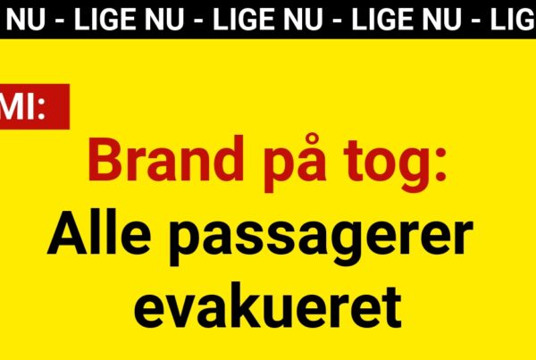 Brand på tog: Alle passagerer evakueret