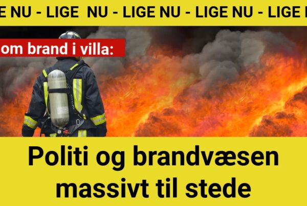 Voldsom brand i villa: Politi og brandvæsen massivt til stede