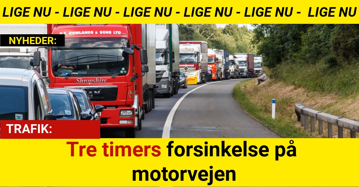 Tre timers forsinkelse på motorvejen