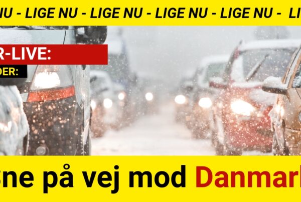 Sne på vej mod Danmark