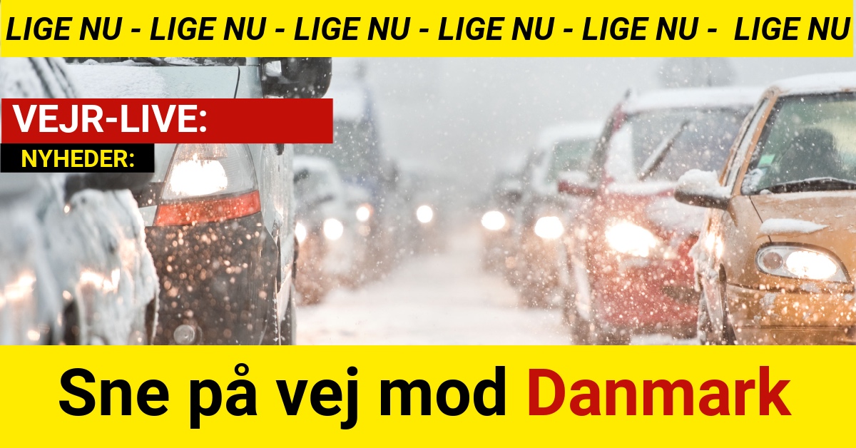 Sne på vej mod Danmark