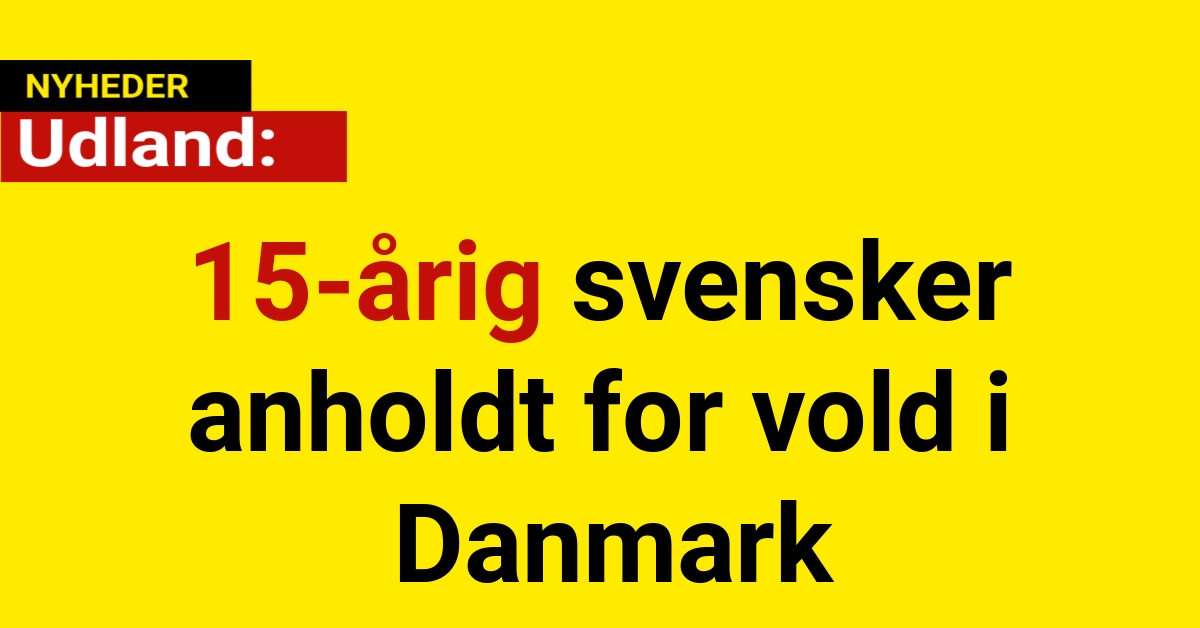 15-årig svensker anholdt for vold i Danmark