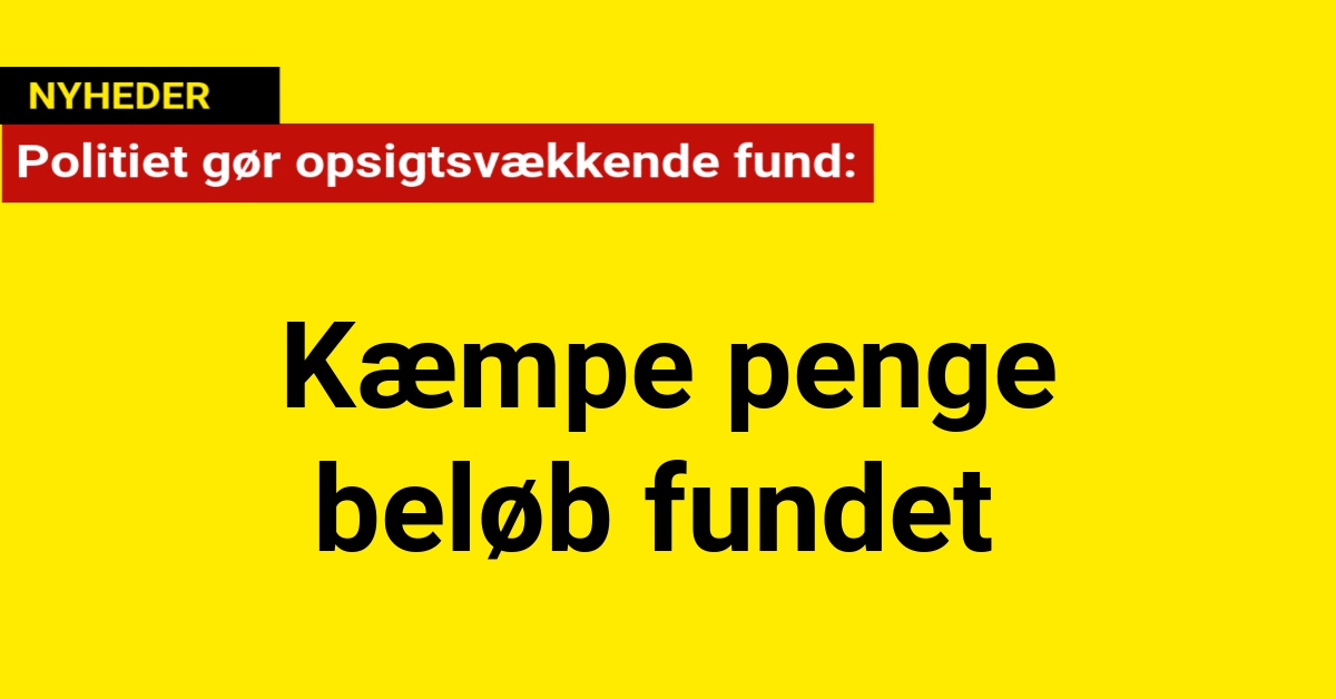 Politiet gør opsigtsvækkende fund: